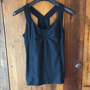 Avia Black Cross-Back Athletic Tank Top